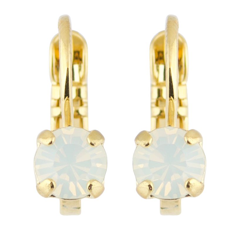Mariana Gold Plated Petite Round Crystal Drop Earrings