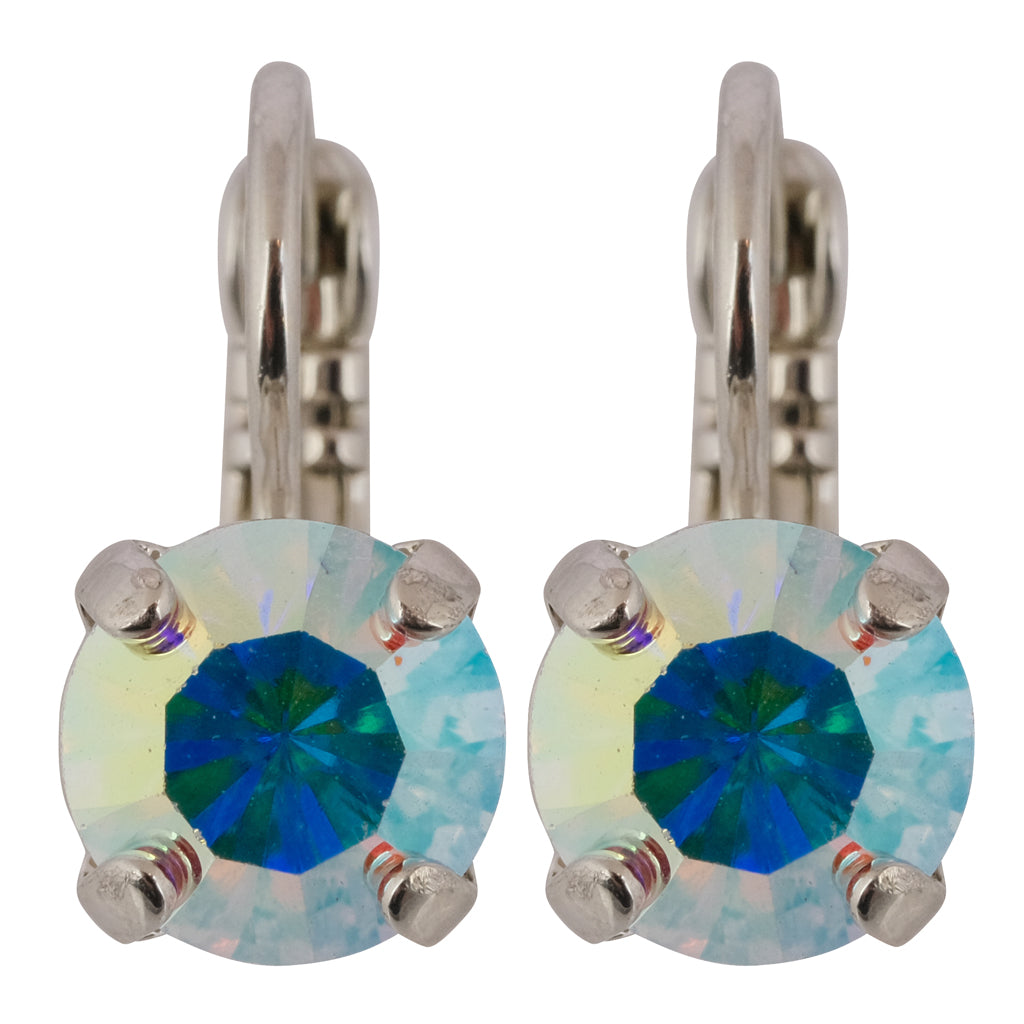 Mariana Rhodium Plated Petite Round Crystal Post Earrings