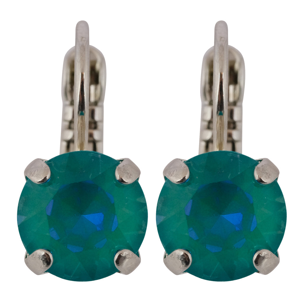 Mariana Rhodium Plated Petite Round Crystal Post Earrings