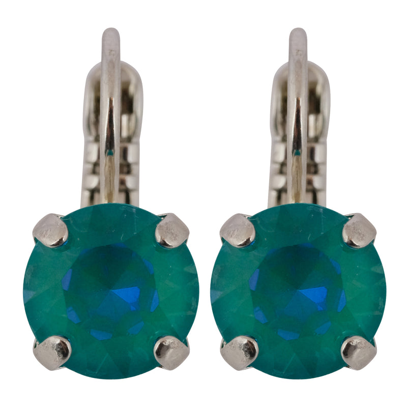 Mariana Rhodium Plated Petite Round Crystal Post Earrings