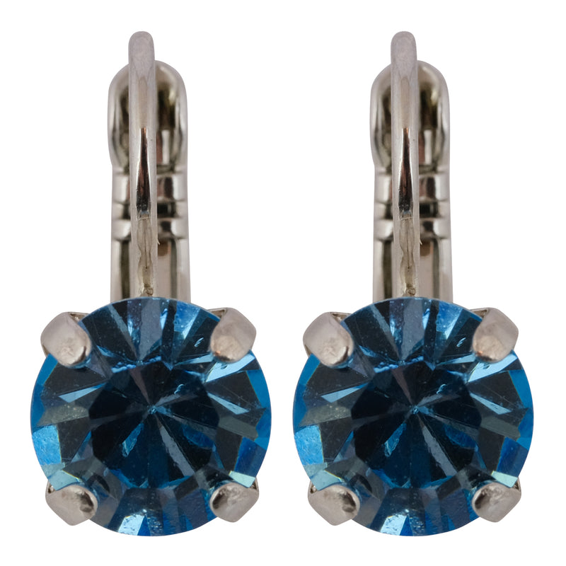 Mariana Rhodium Plated Petite Round Crystal Post Earrings