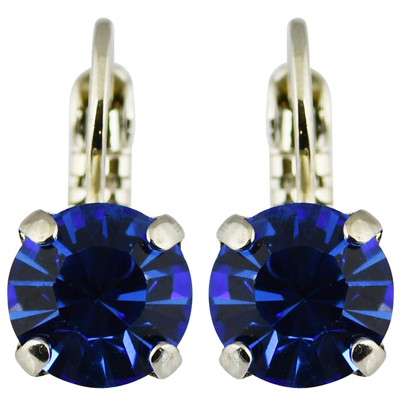 Mariana Serenity Rhodium Plated Petite Round Crystal Drop Earrings