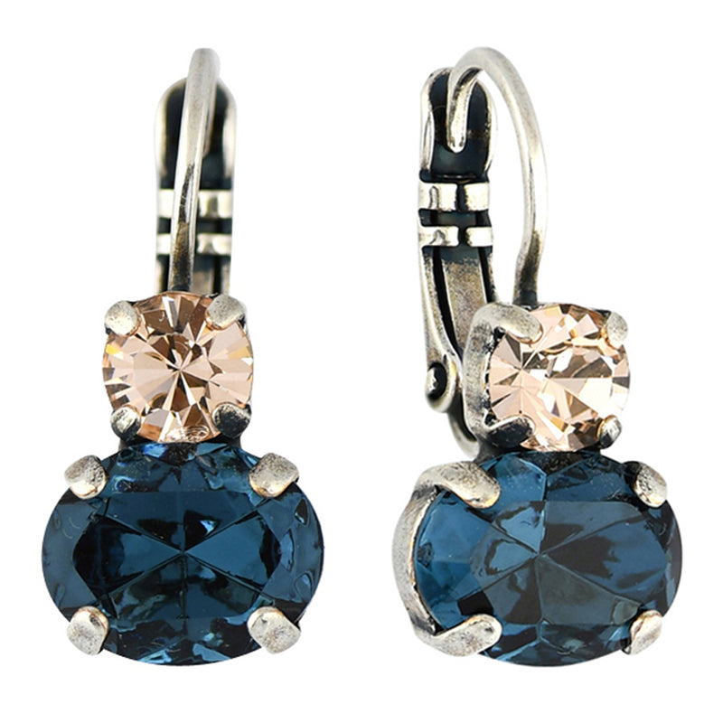 Mariana Jewelry Ocean Earrings, Silver Plated with crystal, Nature Collection MAR-E-1462 2142 SP6
