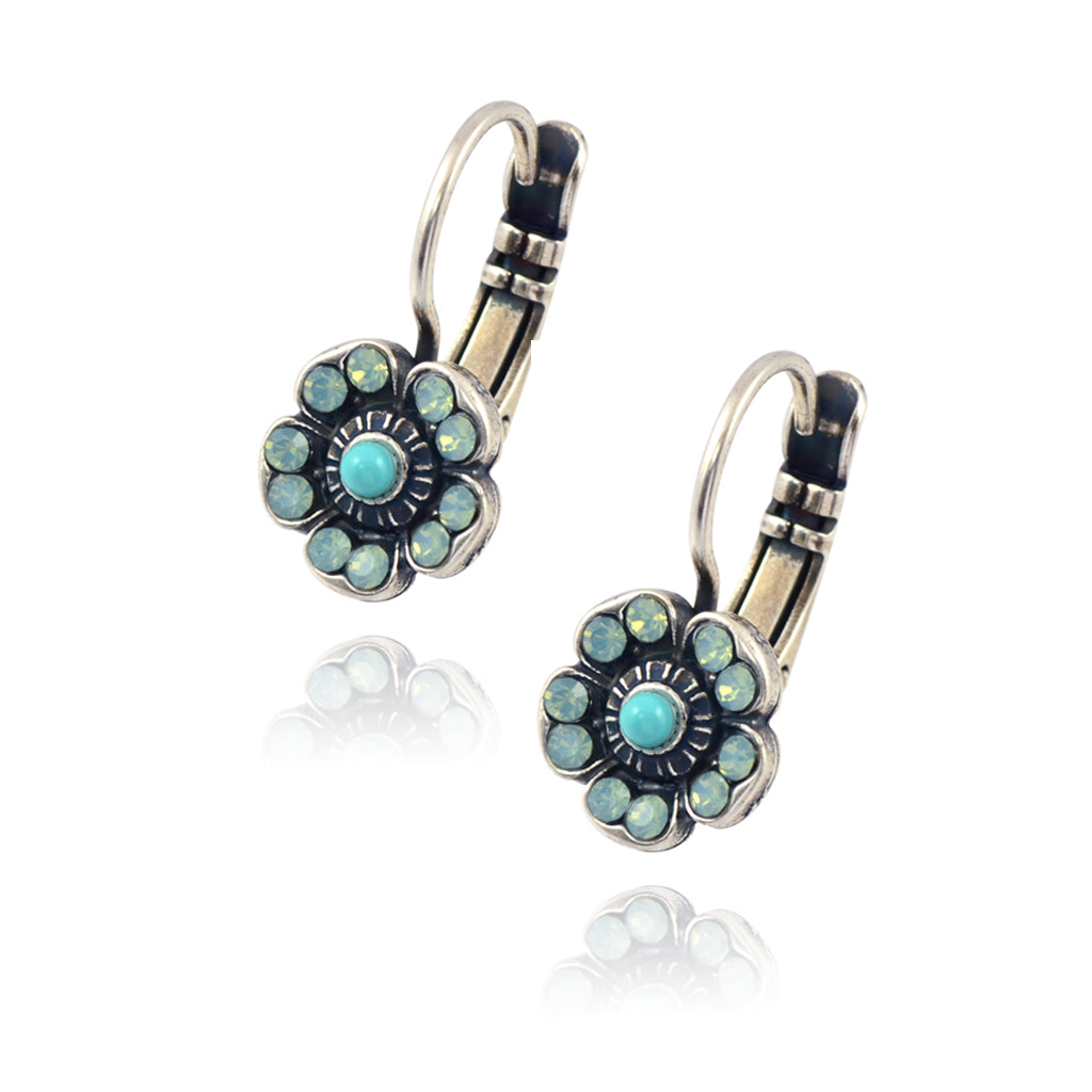 Mariana Jewelry "Athena" Flower Drop Earrings, Silver Plated Crystal 1504/2 1087
