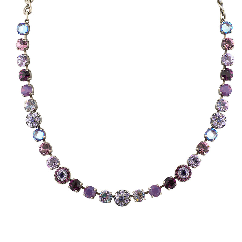 Mariana Jewelry Wildberry Necklace, Silver Plated with Crystal, Tea Time Collection