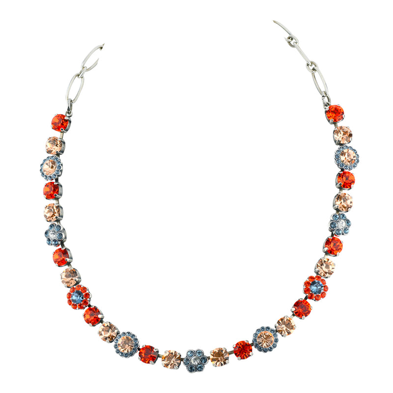 Mariana Jewelry Gelato Silver Plated Flower Necklace, 18" 3173/4 117