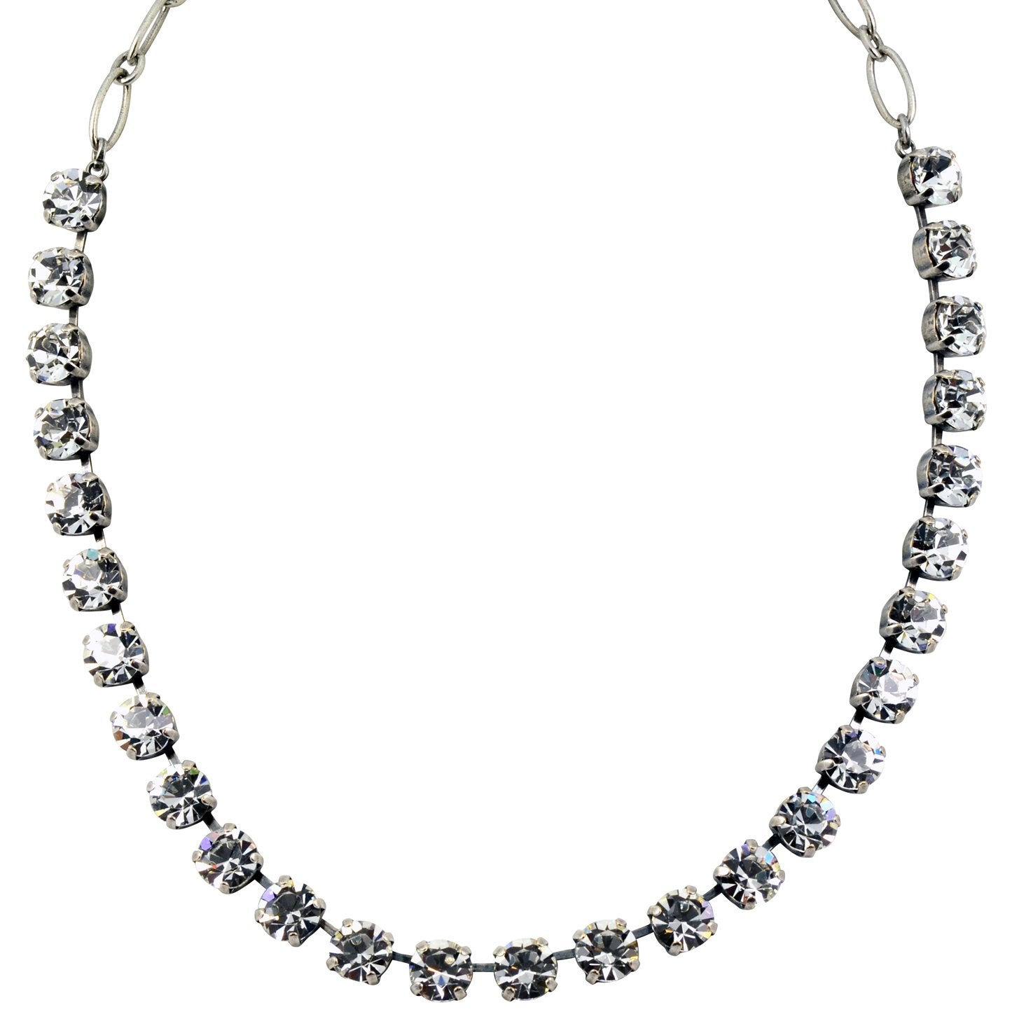 Mariana Jewelry On A Clear Day Round Necklace, Silver Plated with crystal, 18" 3252 001001