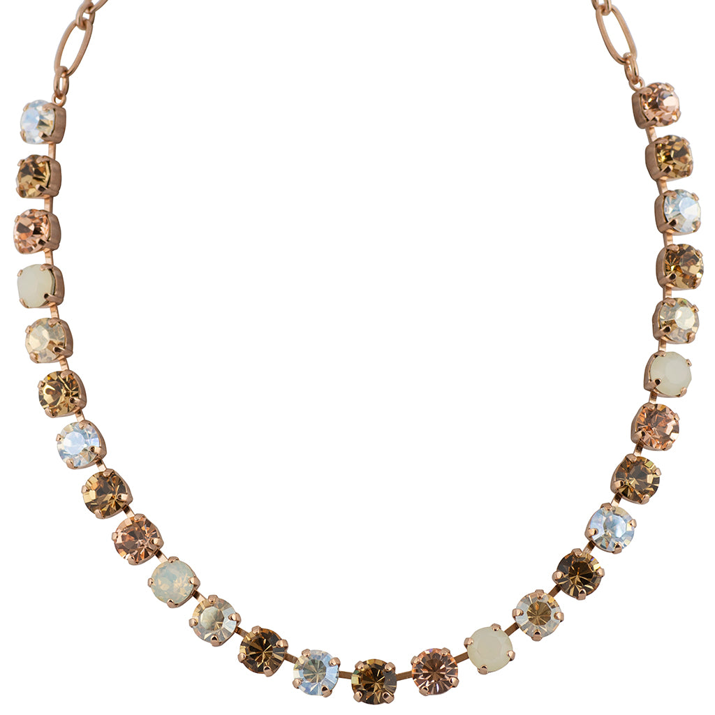 Mariana Peace Round Necklace, Rose Gold Plated, 18"