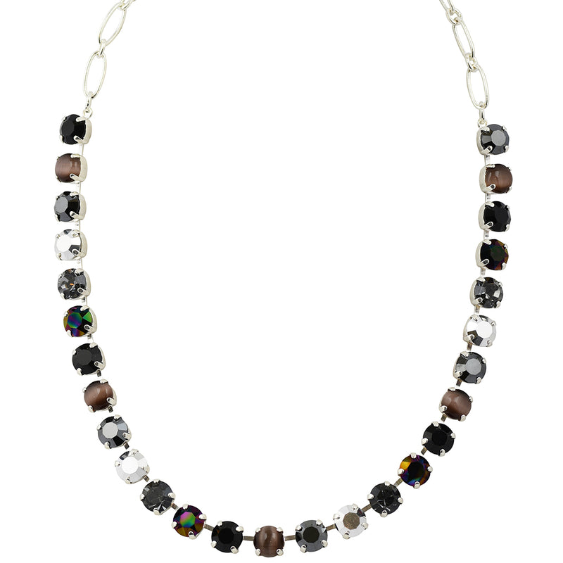 Mariana Rocky Road Round Necklace, Rhodium Plated, 18"