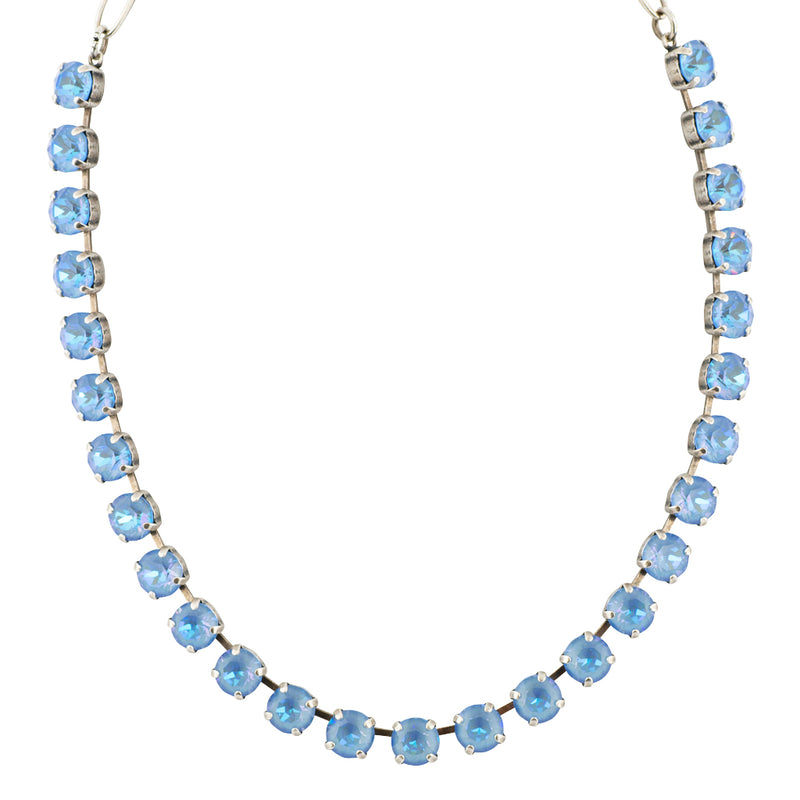 Mariana Astral Blue Silver Plated Crystal Necklace, 18"