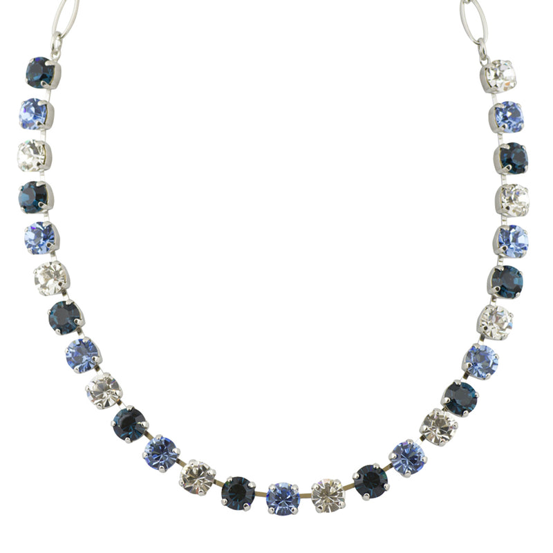 Mariana Night Sky Rhodium Plated Crystal Necklace, 18"