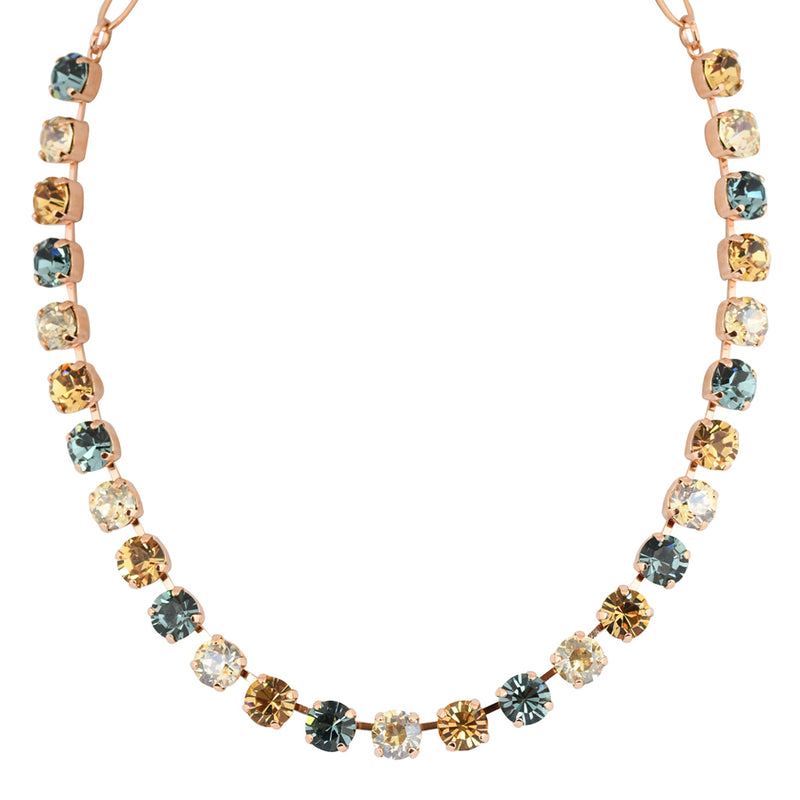 Mariana "Moon Drops" Rose Gold Plated Crystal Round Necklace, 18"