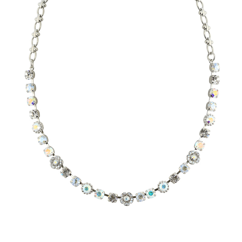 Mariana "Winds Of Change" Rhodium Plated Crystal Round Necklace, 18"
