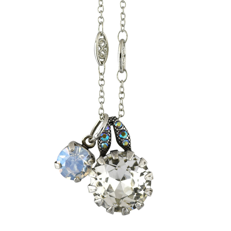 Mariana Jewelry Ice Necklace, Silver Plated with crystal, Nature Collection MAR-N-5133_2 512 SP