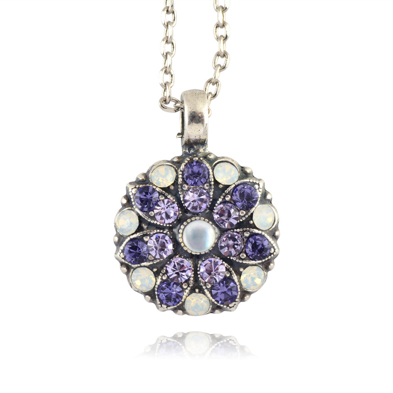 Mariana Jewelry Guardian Angel Purple Rain Pendant Necklace, Silver Plated
