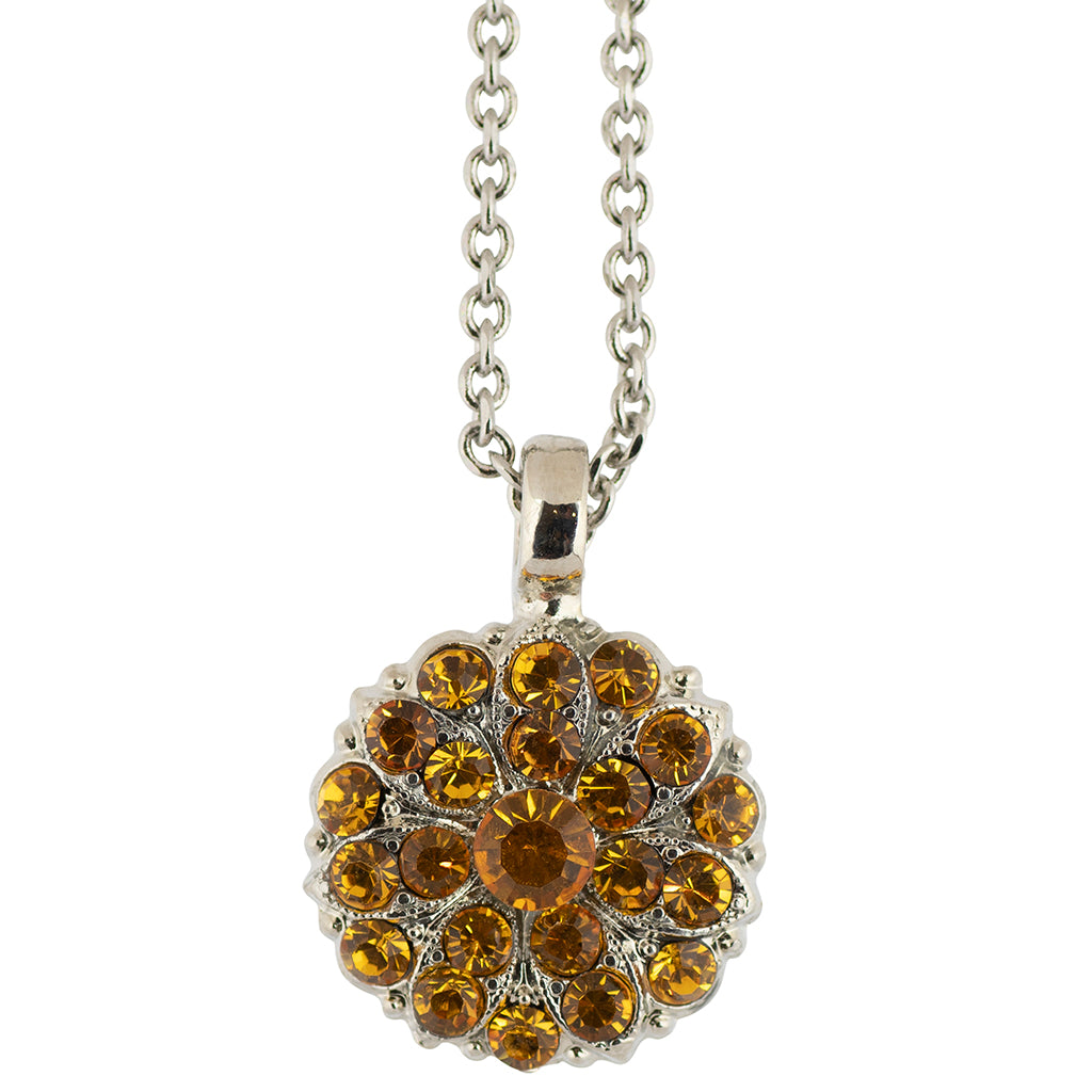 Mariana Jewelry Guardian Angel November Birthstone Pendant Necklace, Rhodium Plated