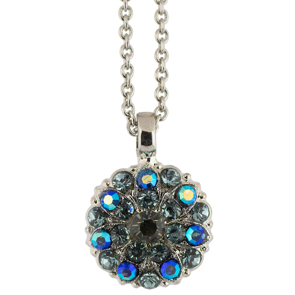 Mariana Jewelry Guardian Angel Martini Pendant Necklace, Rhodium Plated
