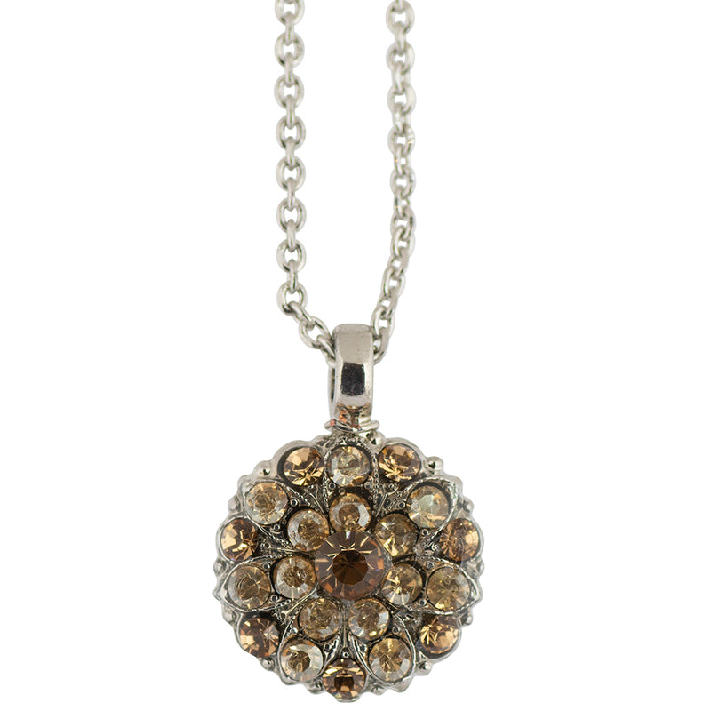 Mariana Jewelry Guardian Angel Sun Sand Pendant Necklace, Rhodium Plated