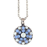 Mariana Jewelry Guardian Angel Pendant Necklace in Air Blue Opal, Silver Plated