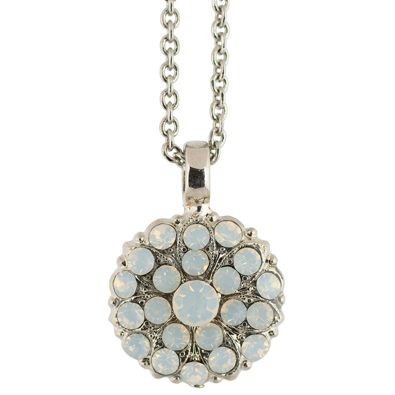 Mariana Jewelry Guardian Angel October Birthstone Pendant Necklace, Rhodium Plated