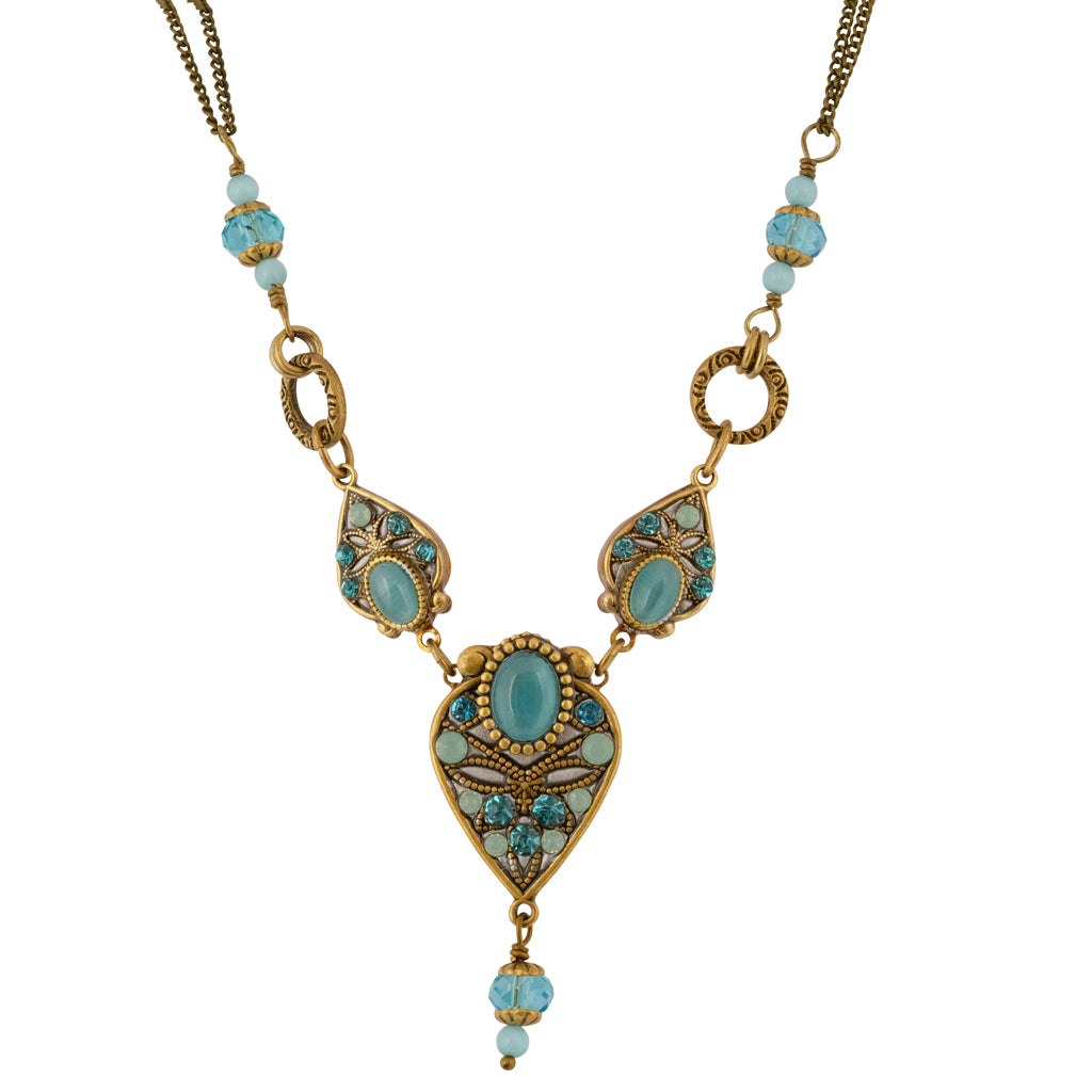 Michal Golan Mineral Necklace, Antique Gold Plated