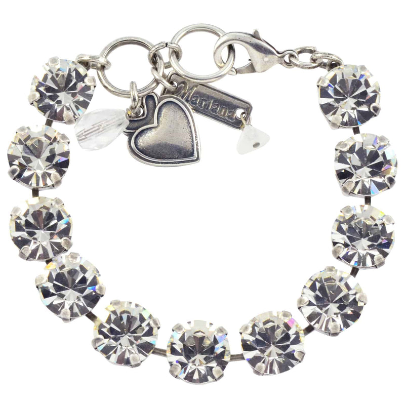 Mariana Jewelry On A Clear Day Large Tennis Bracelet, Silver Plated with crystal, 8 4474 001001