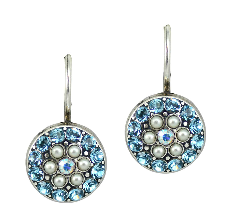 Mariana Jewelry Coco Silver Plated Jewel Cluster crystal Drop Earrings