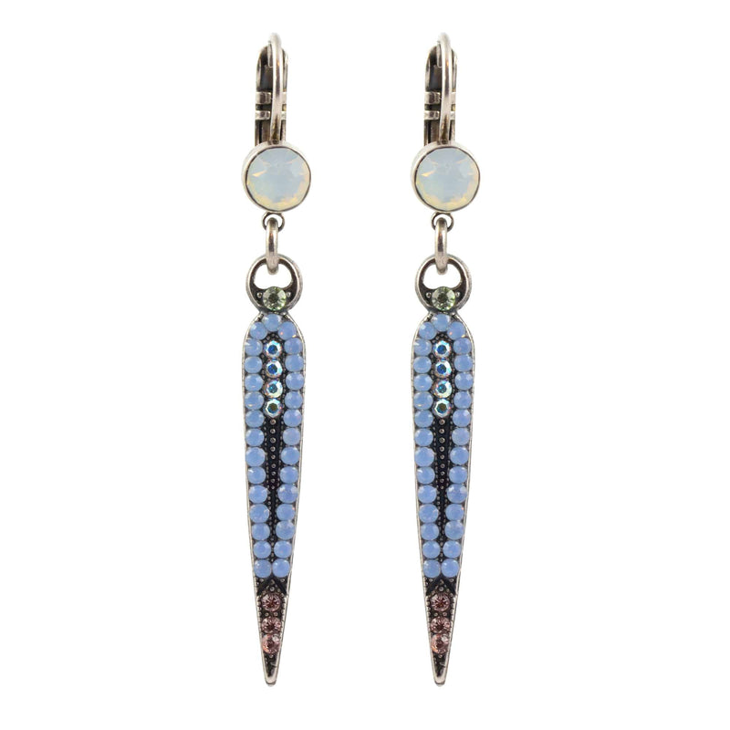 Mariana Jewelry Cosmo Art Deco Icicle Dagger Drop Earrings, Silver Plated with crystal 1304 1055