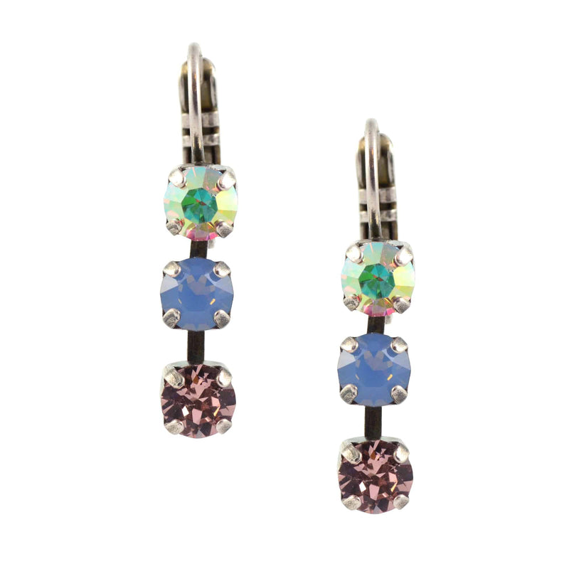 Mariana Jewelry Cosmo Petite Triple Tier Earrings, Silver Plated with crystal 1425/1 1055