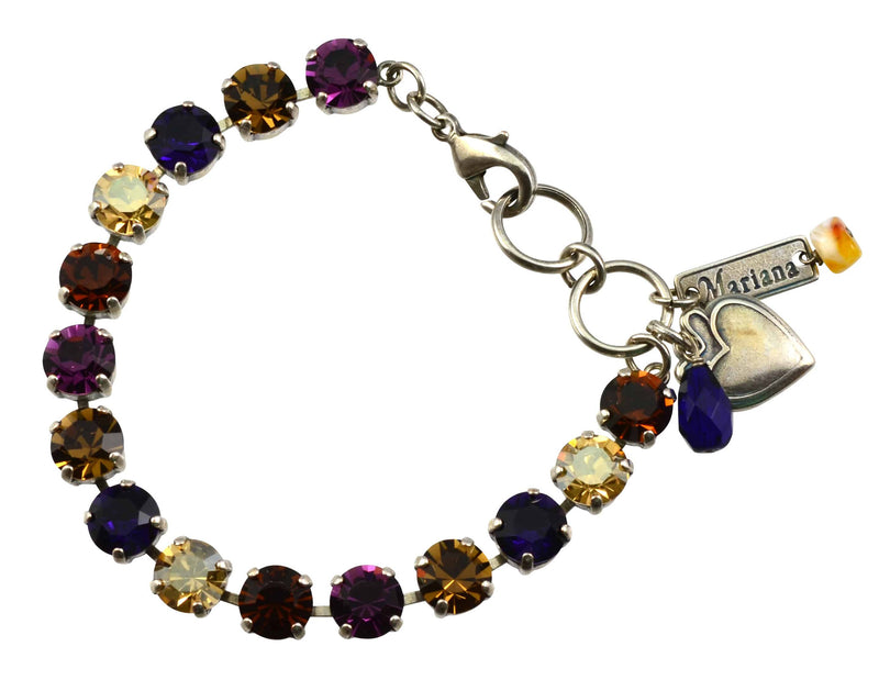 Mariana Jewelry Faith Silver Plated crystal Tennis Bracelet, 8