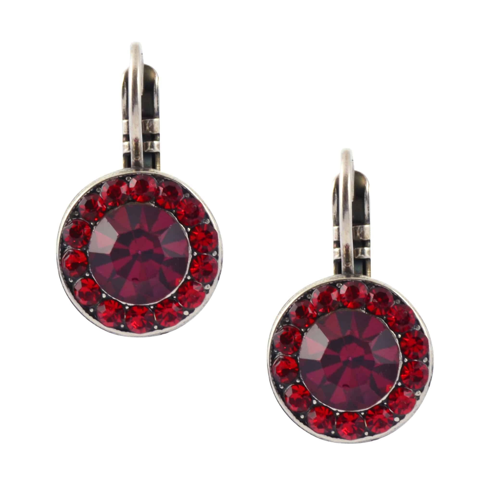 Mariana Jewelry Lady in Red Silver Plated Petite Circle Drop Earrings 1129 1070