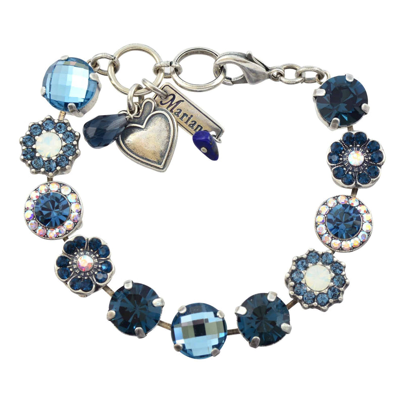 Mariana Jewelry Mood Indigo Silver Plated Tennis Bracelet, 8 4084 1069