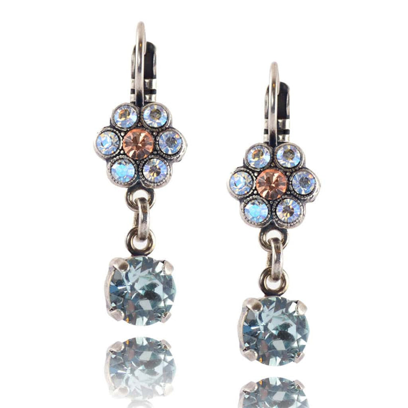 Mariana Jewelry Moon Dance Silver Plated Flower Dangle Earrings 1173/3 MOL361