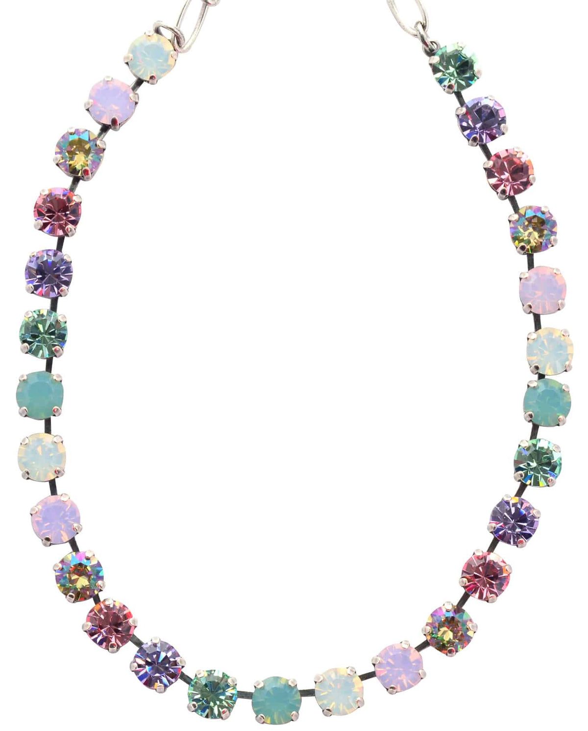 Mariana Jewelry Pina Colada Round Necklace, Silver Plated with crystal, 18 3252 1063