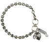 Mariana Jewelry Silver Plated crystal Tennis Bracelet with Heart Pendant in Clear crystal, 8