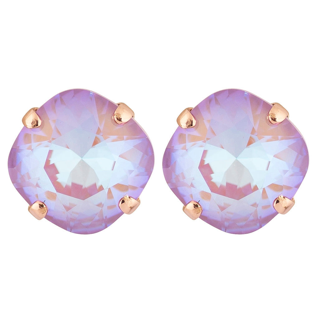 Sorrelli Lavender Peach Halcyon Stud Earrings, Rose Gold