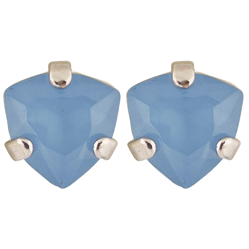 Sorrelli Nantucket Blue Sedge Stud Earrings, Rhodium
