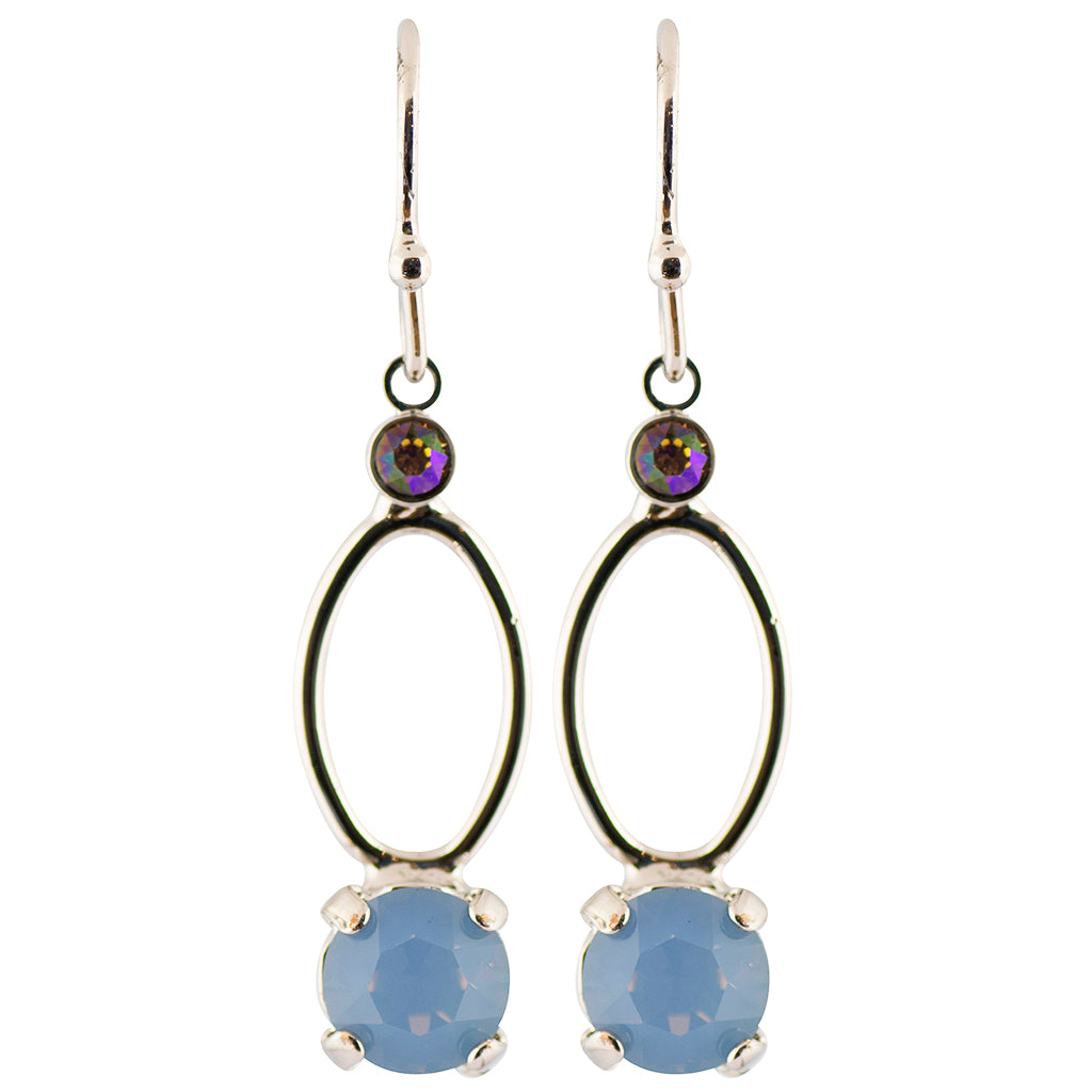 Sorrelli Nantucket Blue Emelia Dangle Earrings, Rhodium
