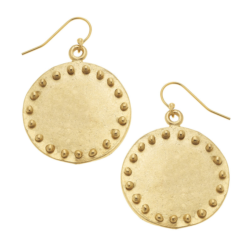 Susan Shaw Large Handcast Circle with Dots Earrings