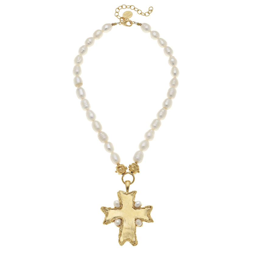 SUSAN SHAW OPEN CROSS NECKLACE main image 1