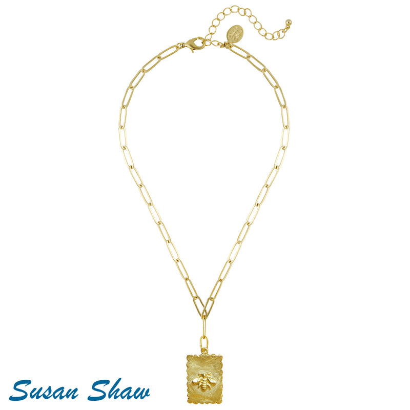 Susan Shaw Bee Stamp Necklaceæ