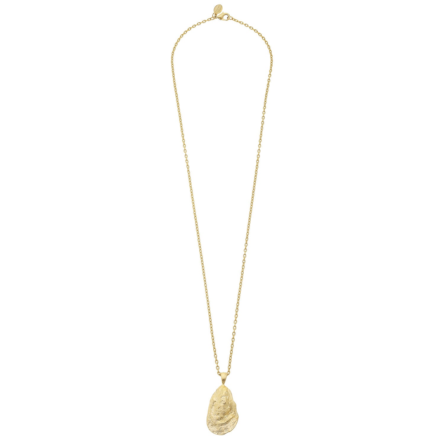 Susan Shaw Handcast Gold Oyster Necklace, 30"