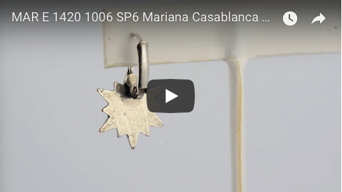 Mariana Jewelry Casablanca Silver Plated Star Burst crystal Drop Earrings