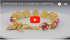 Mariana Jewelry Cherry Blossom Gold Plated crystal Large Gem Tennis Bracelet with Heart, 8