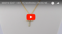 Mariana Jewelry Gold Plated crystal Cross Pendant Necklace in Crystal Golden Shadow and Rose AB