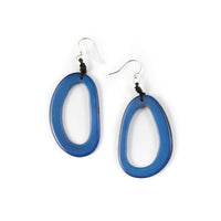 Tagua Jewelry "Marianitas" Dangle Earrings in Royal Blue