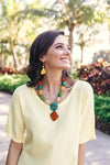 Tagua Jewelry "Alma" Dangle Earrings in Yellow
