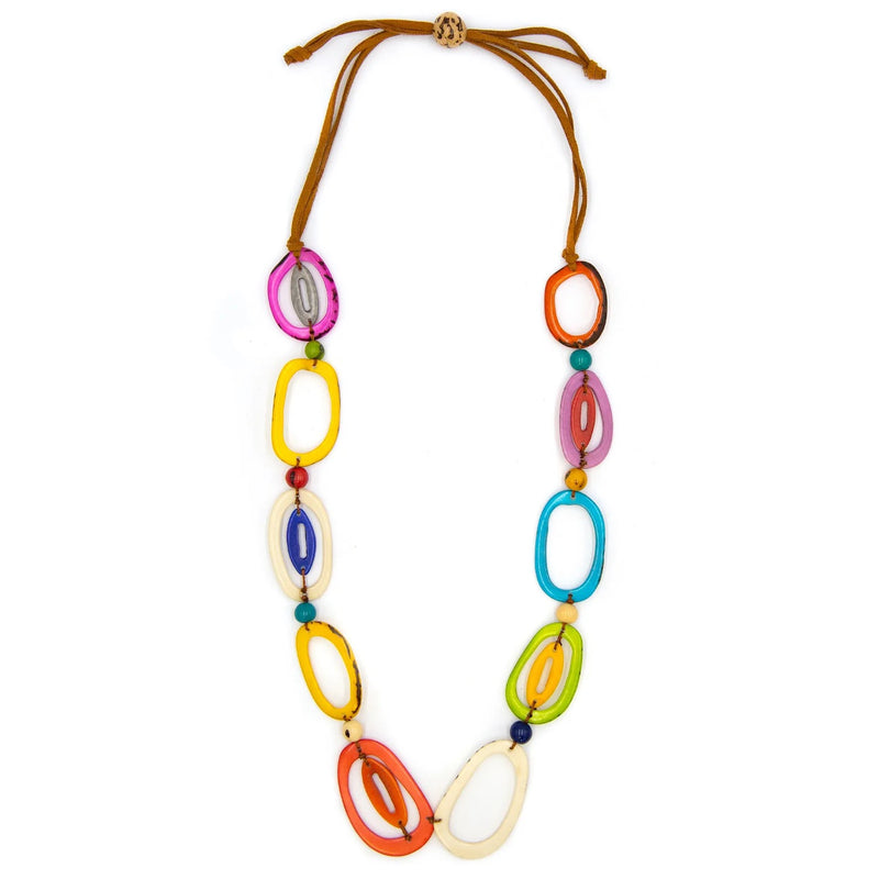 Tagua Jewelry "Emily" Long Necklace in Multicolor