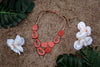 Tagua Jewelry "Lexie" Necklace in Poppy Coral