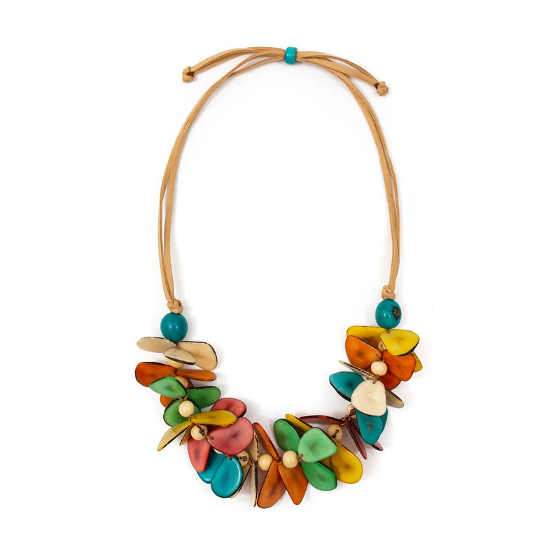 Tagua Jewelry "Mariposa" Necklace in Multicolor